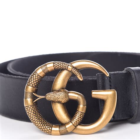 gucci snake belt black